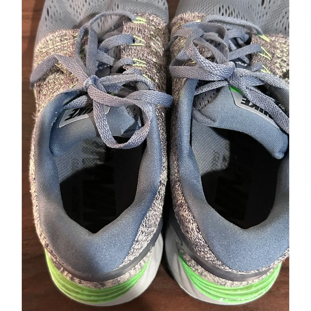 Nike Lunarglide 7 Womens‎ Blue Green Flyknit Running Shoes 747356-403 Size 9